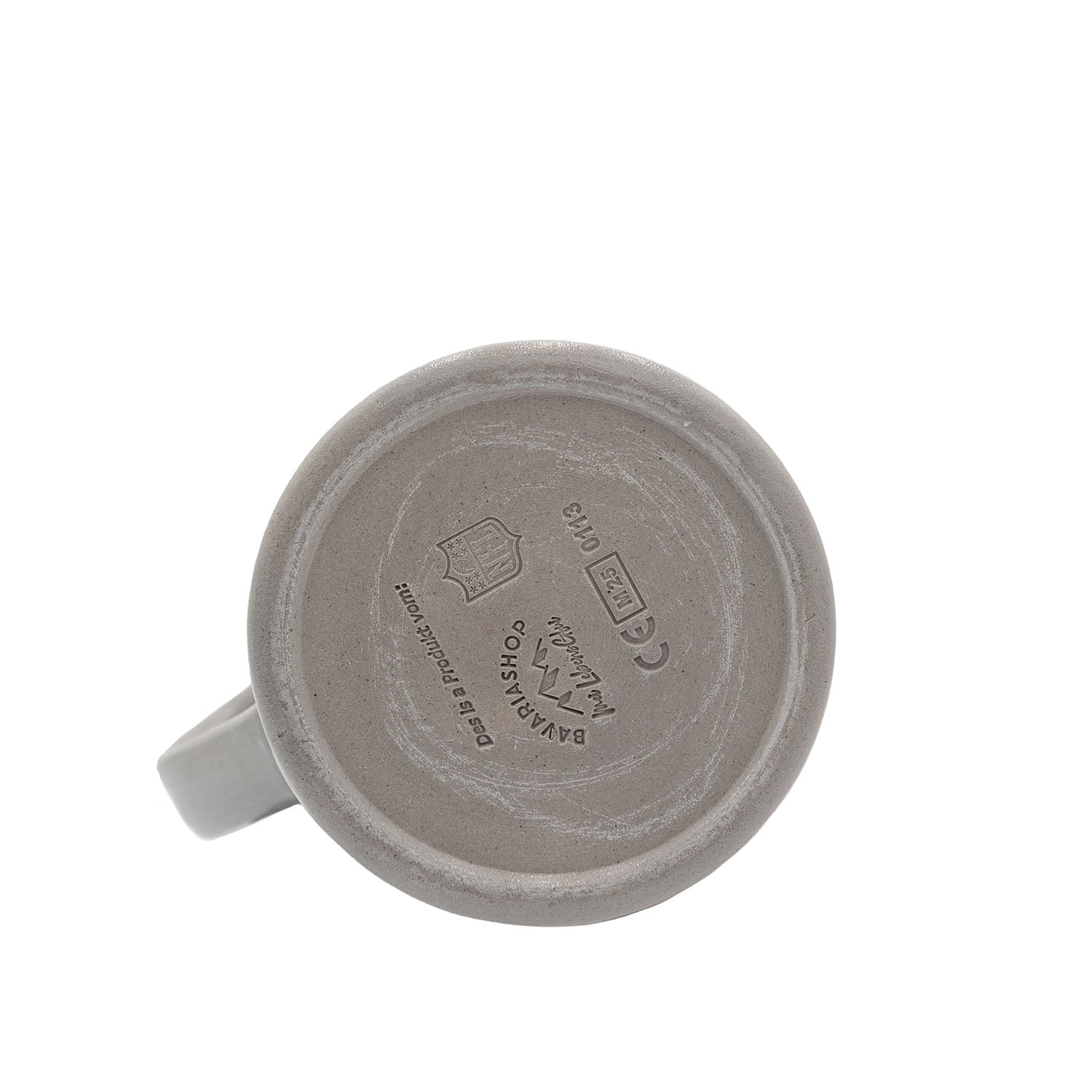 Unterseite des ®NFL PREMIUM Teamkrugs Kansas City Chiefs mit Gravuren und Herstellerdetails