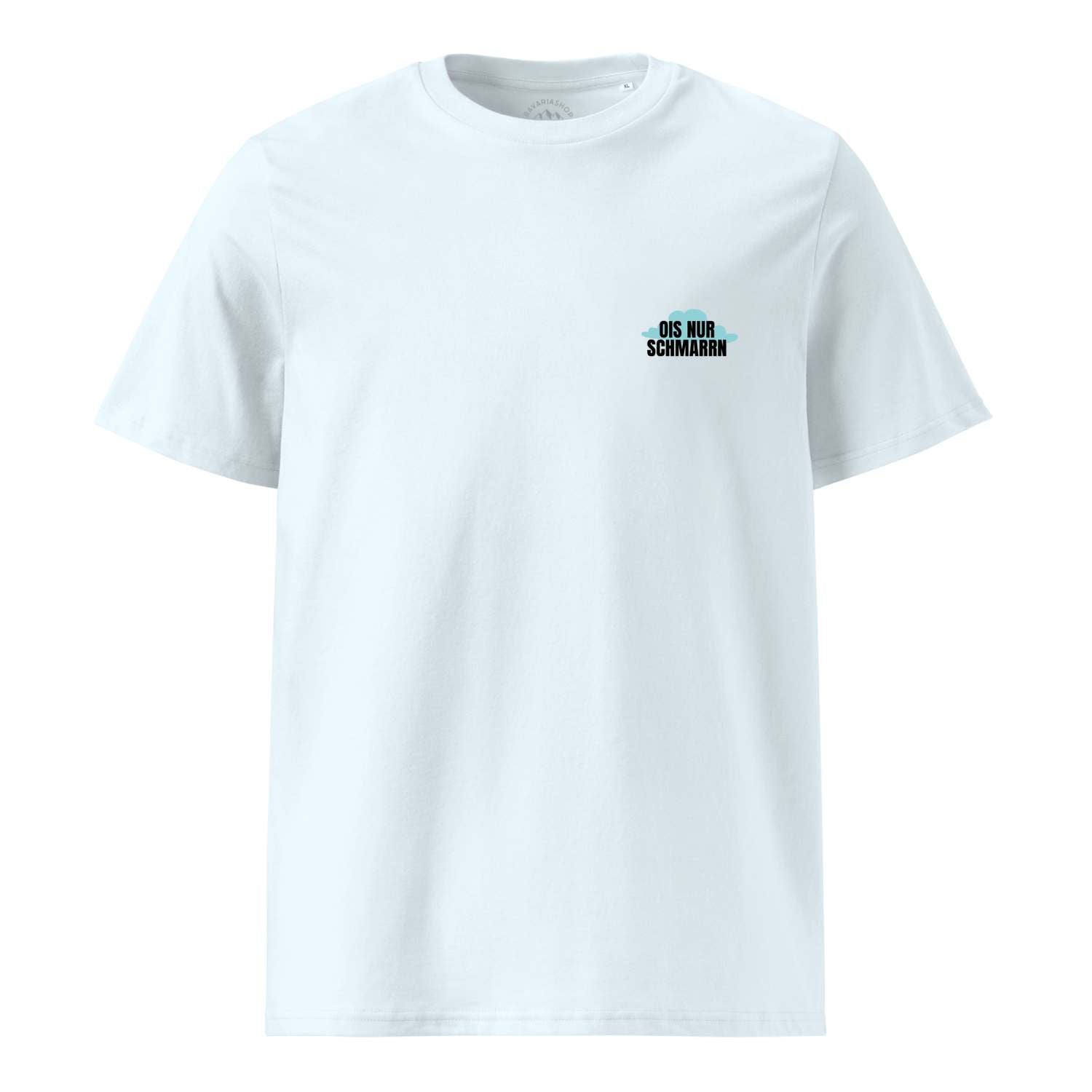 Herren Rezept T-Shirt Kaiserschmarrn Gang, weiß, mit dem Aufdruck Ois nur Schmarra auf der Brust.