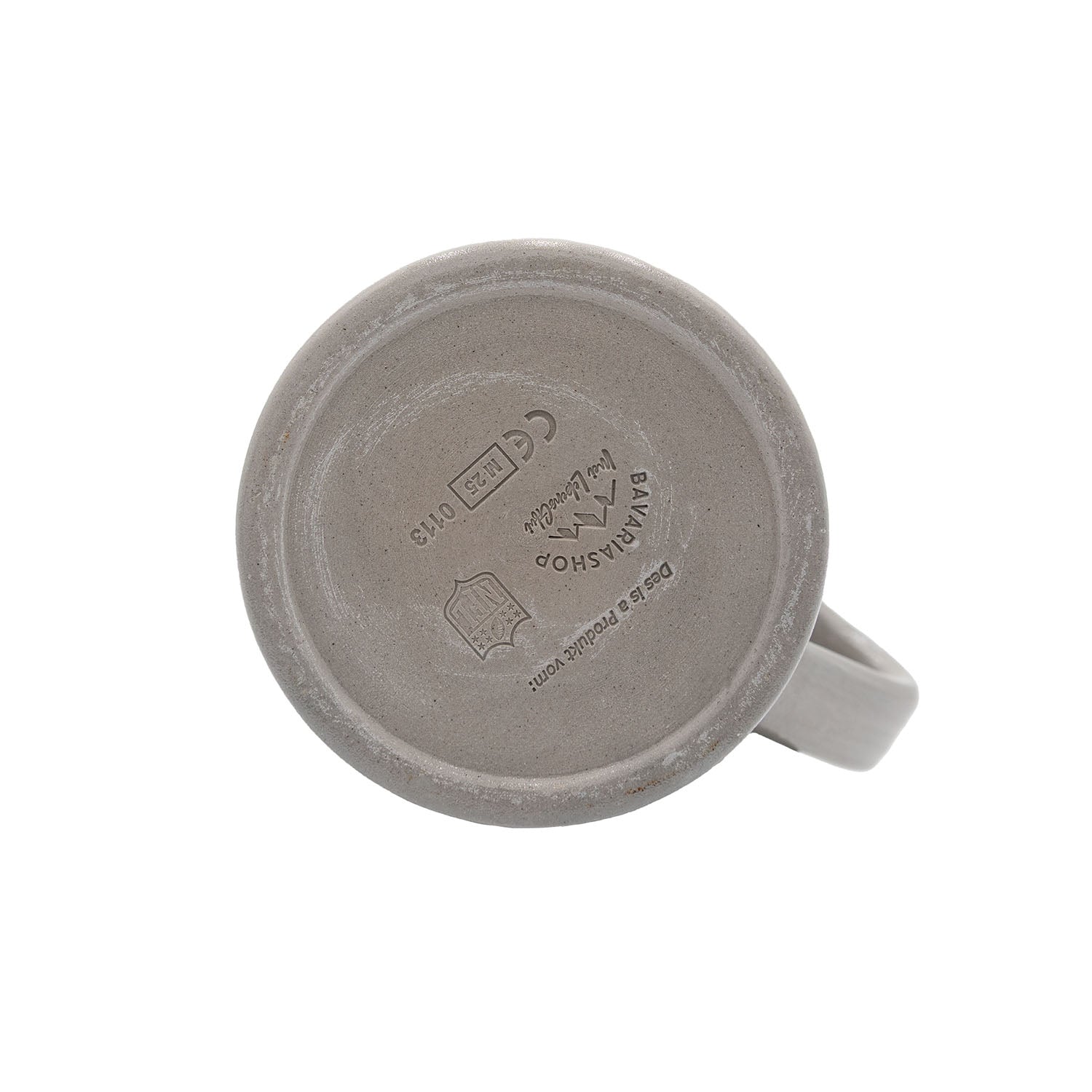 Unterseite des ®NFL PREMIUM Teamkrugs Indianapolis Colts mit eingeprägtem NFL-Logo und Herstellerzeichen.