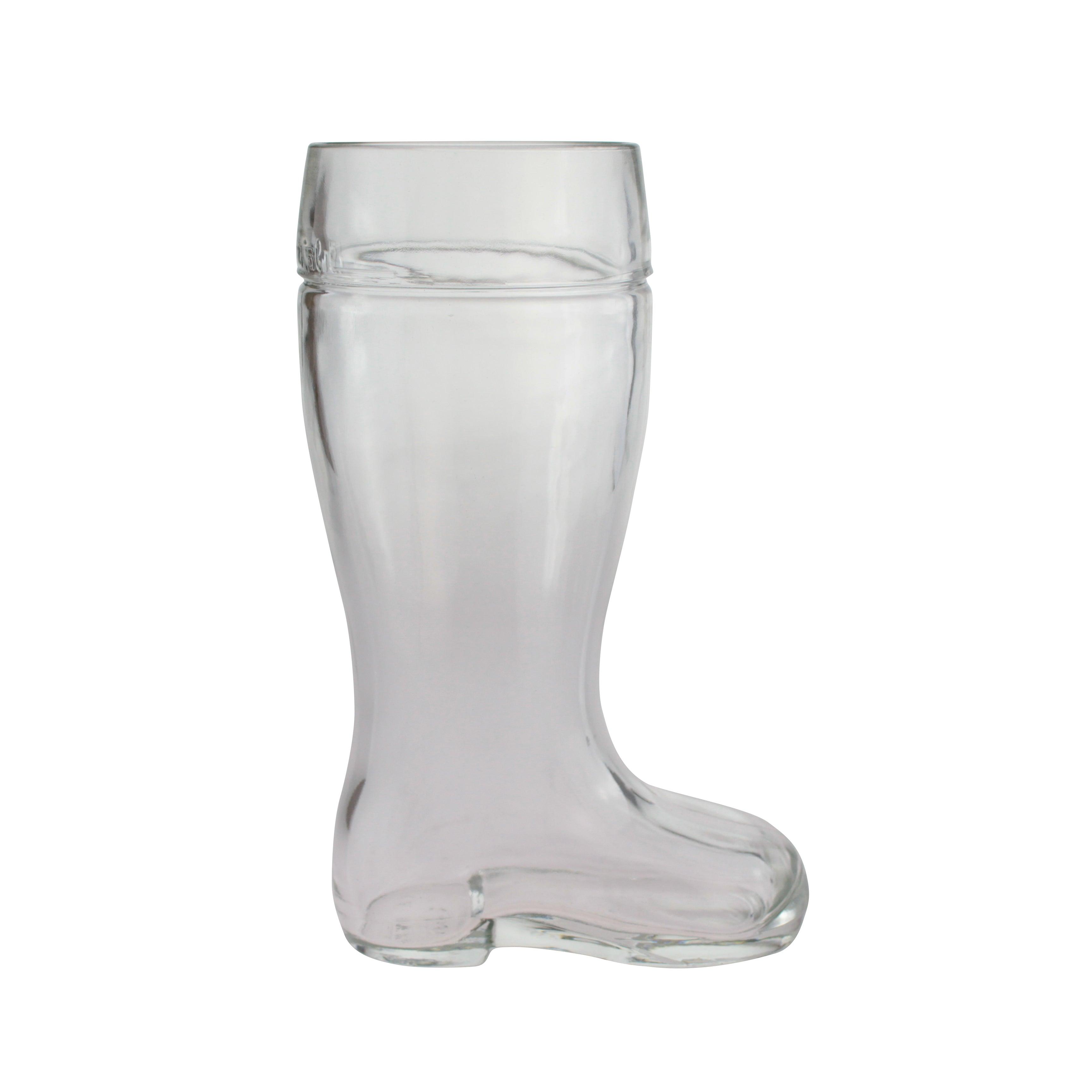 Transparenter Glasstiefel, einzigartiges Bierglas in Stiefelform, perfekt für Events und Parties.