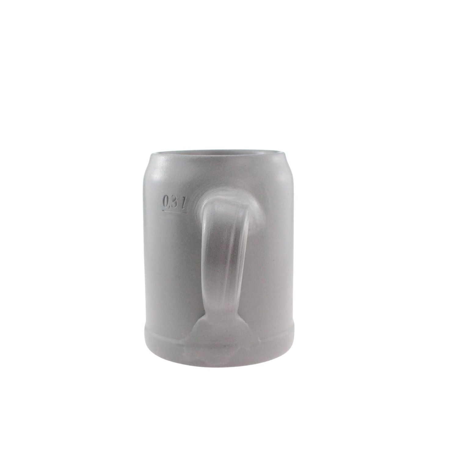 Eleganter PREMIUM Steinkrug mit dezenter 0,3-Liter-Gravur und stabilem Henkel, ideal für Biergenuss.