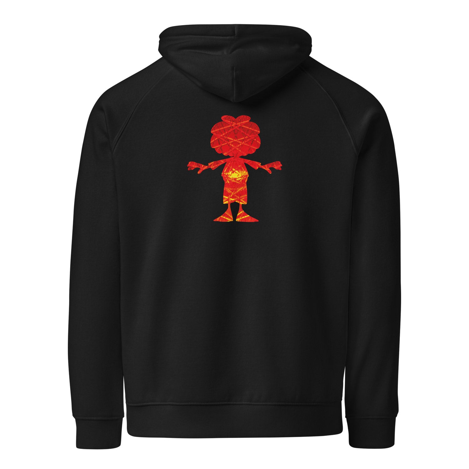 Pumuckl Herren Hoodie Ampel-Edition schwarz mit roter Pumuckl Silhouette auf dem Rücken, stylisch