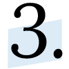 Einfaches schwarzes Logo mit stilisierter Nummer Drei und einem Punkt auf weißem Hintergrund.